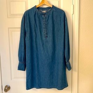 J. Crew Chambray Shift Dress- size M